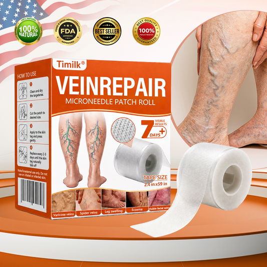 🔥 LIMITED SPECIAL OFFER🔥Timilk® VeinRepair Microneedle Patch Roll🦵✨ (Advanced Microneedle Vein Repair Patch for Bulging Veins, Swelling, Heavy Legs & Daily Leg Discomfort)