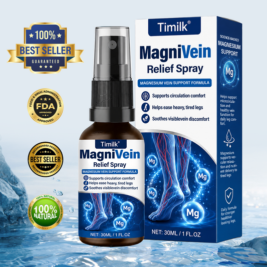 💙 US Official Store: Timilk® MagniVein Relief Spray 🦵 (Helps ease heavy, swollen legs, supports circulation comfort, soothes visible vein discomfort, and refreshes overworked legs)