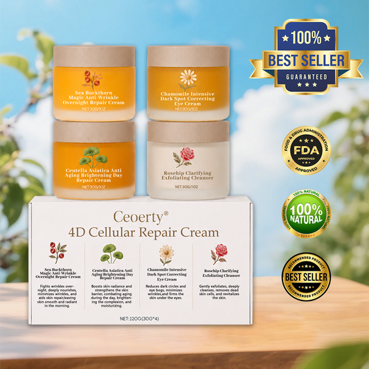 Ceoerty® 4D Cellular Repair Cream🥀✨ — Say Goodbye to Dry, Dull & Tired-Looking Skin💧, Smooth Fine Lines & Firm Mature Skin 💖, Restore a Plump Youthful Glow 📈, Daily 4D Repair ✅, Try It Now! 🔥