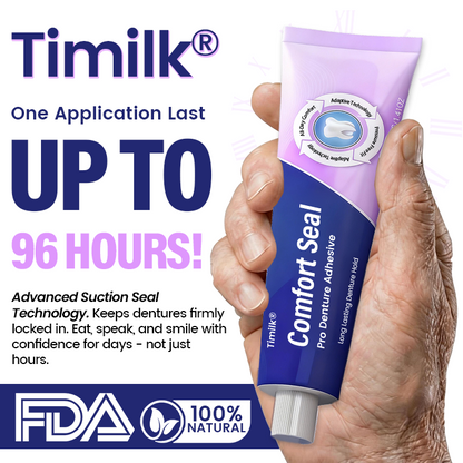 Timilk® Comfort Seal Pro Denture Adhesive 🦷 New Formula