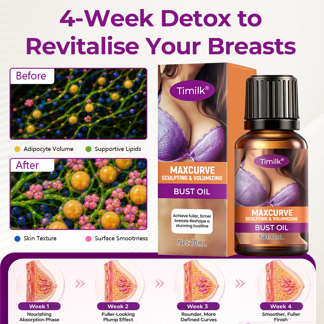 (NEW)Timilk® MaxCurve Sculpting & Volumizing Bust Oil 🌸 — Say Goodbye to Sagging & Flat Busts 💖, Get Fuller, Firmer Curves 📈, Non-Surgical ✅, Try It Now! 🔥